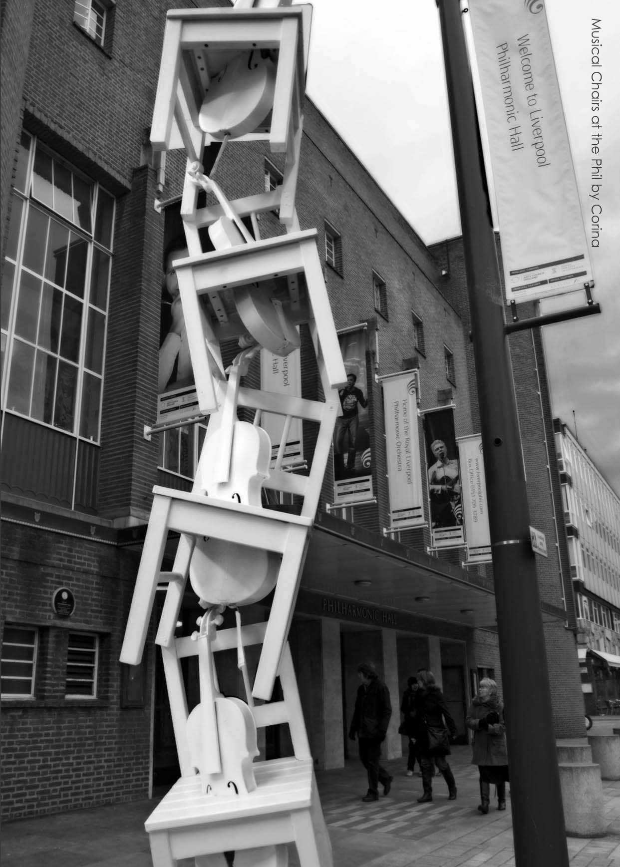Musical Chairs (photoshopped) Outside The Philharmonic Hall Liverpool